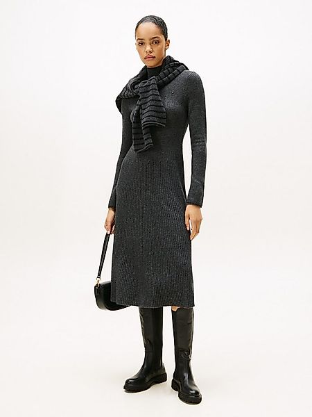 Tommy Hilfiger Strickkleid SOFT WOOL LS MOCK-NK SWT DRESS aus reiner Wolle günstig online kaufen