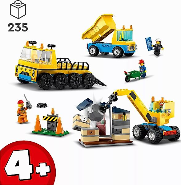 LEGO® Baufahrzeuge und Kran mit Abrissbirne günstig online kaufen