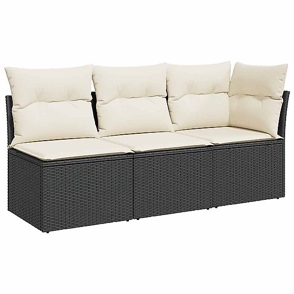 vidaXL Loungesofa Gartensofa mit Kissen 3-Sitzer günstig online kaufen