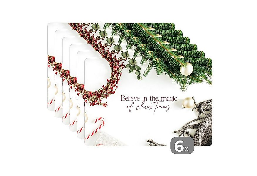 MuchoWow Platzset Weihnachten - Magie - Weihnachtsschmuck, (6-St), Platzset günstig online kaufen