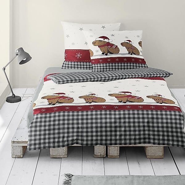 TRAUMSCHLAF Bettwäsche Capybaras, Biber, 2 teilig, günstig online kaufen