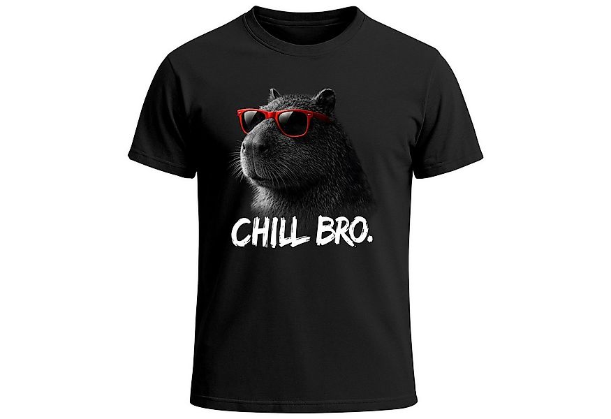 MoonWorks Print-Shirt Herren T-Shirt Chill Bro Tiermotive Lustig Schimpanse günstig online kaufen