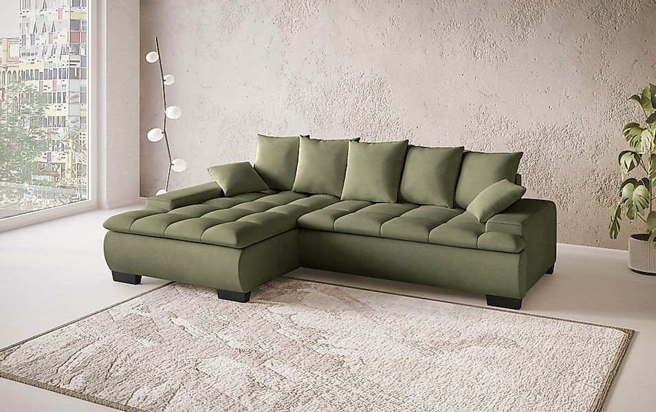 INOSIGN Ecksofa "Haiti II, L-Form", wahlweise mit Schlaffunktion/Bettkasten günstig online kaufen