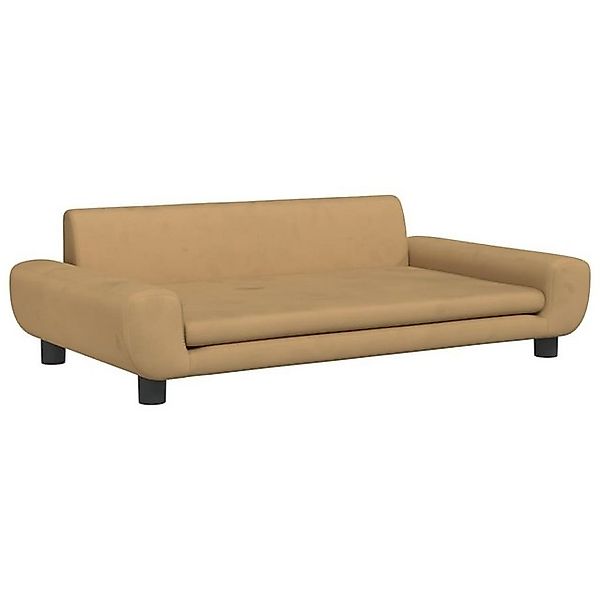 vidaXL Kindersofa Kindersofa Braun 100x54x33 cm Samt Kindercouch Kindermöbe günstig online kaufen