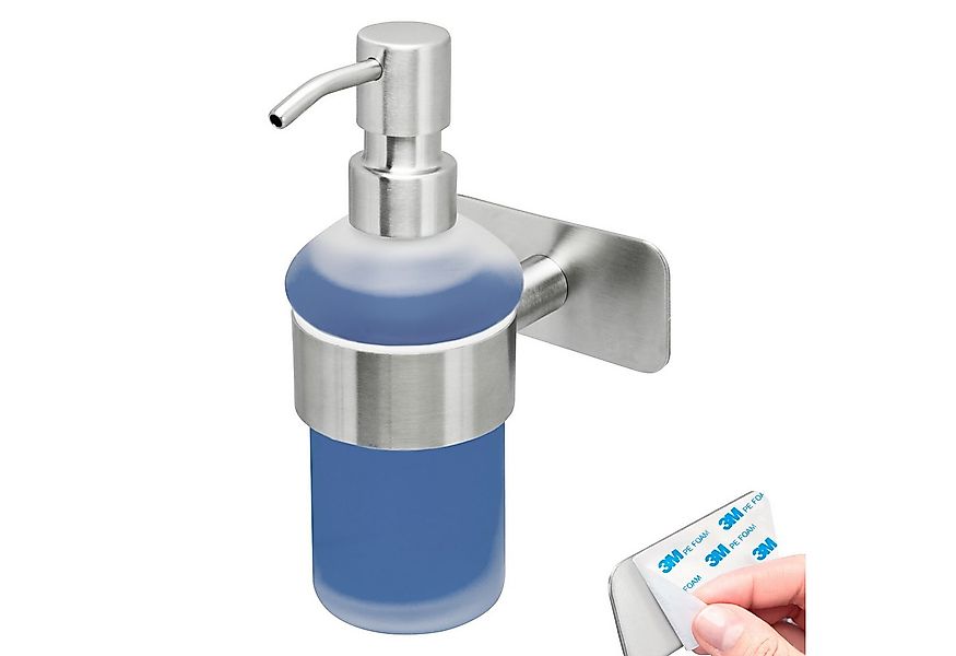 bremermann Seifenspender Bad-Serie PIAZZA TAPE - mit Klebepad aus Glas und günstig online kaufen