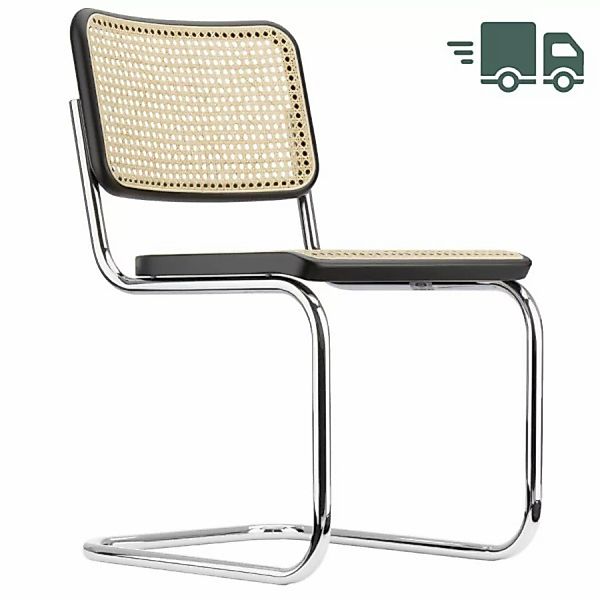 THONET S 32 V | Buche schwarz gebeizt | Stahlrohr-Freischwinger | Gestell v günstig online kaufen