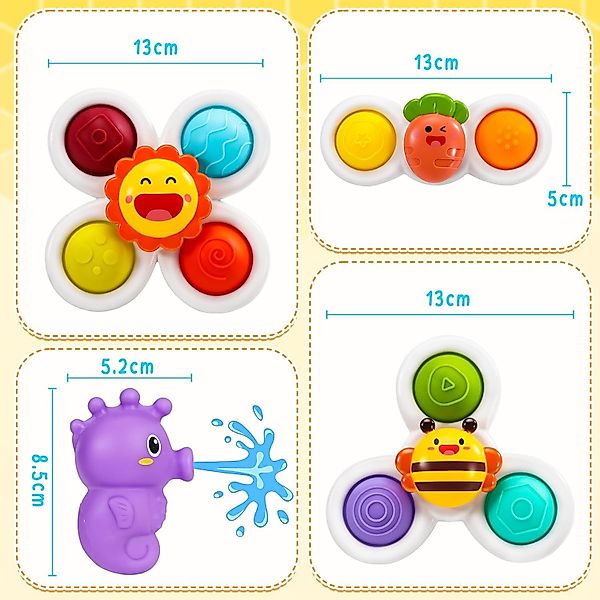 POPOLIC Greifspielzeug Saugnapf Spielzeug Spinner Baby günstig online kaufen
