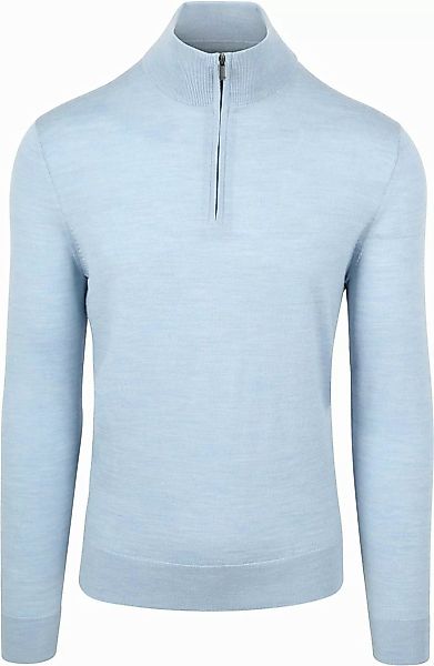 Suitable Merino Half Zip Pullover Hellblau - Größe XXL günstig online kaufen