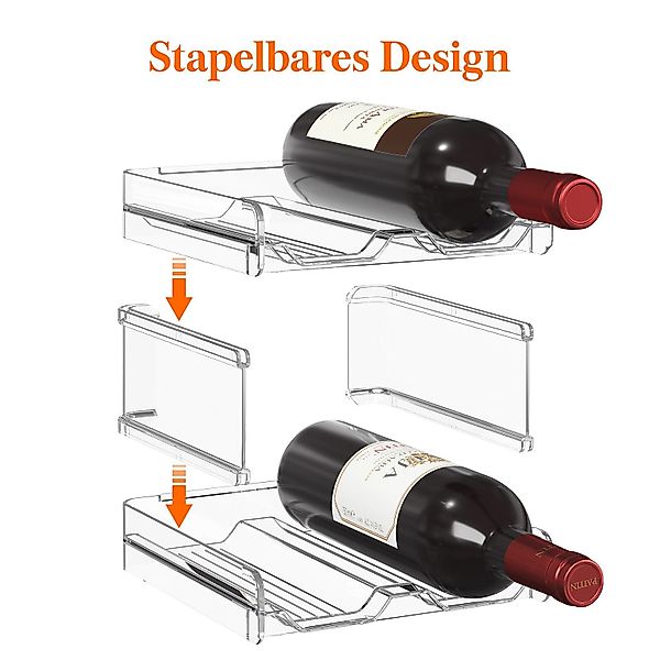 Lifewit Küchenorganizer-Set Stapelbares Weinregal aus Kunststoff günstig online kaufen