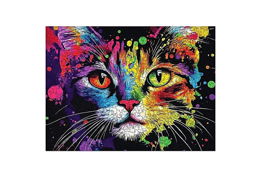 MagicHolz Puzzle MagicHolz Bunte Katze Holzpuzzle, 1000 Puzzleteile günstig online kaufen