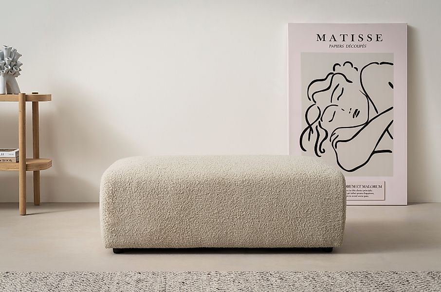 Home affaire Hocker "BAKELS, Polsterhocker in Cord oder Boucle-Stoff" zur S günstig online kaufen