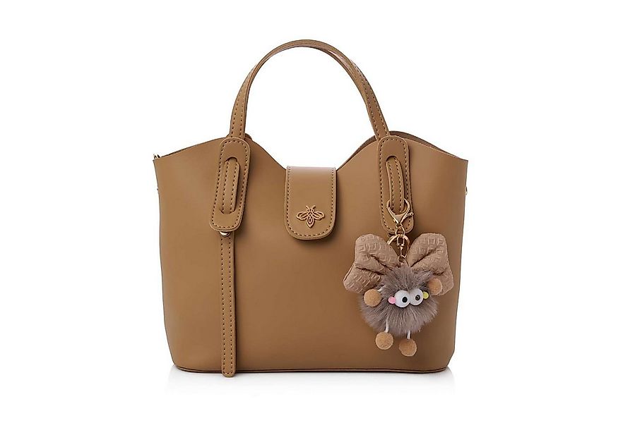 lucky bees Schultertasche 1274 - Tan 100% Polyvinyl-Leder (Packung, 1-tlg., günstig online kaufen