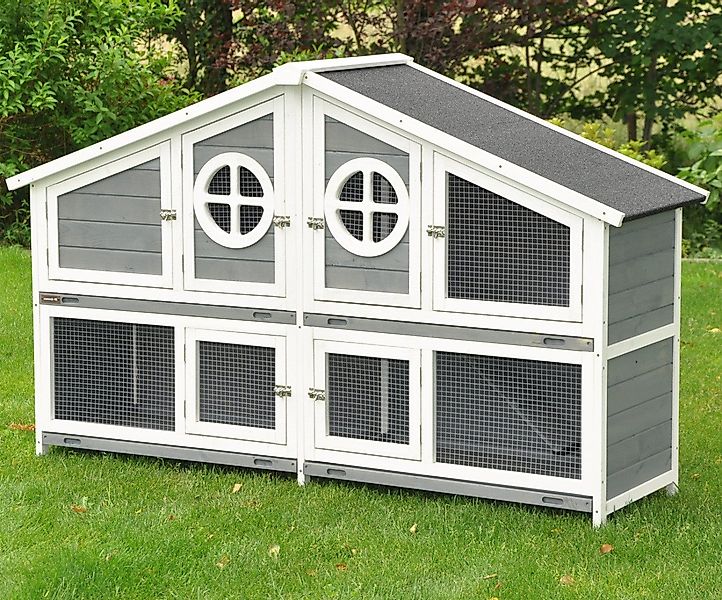 nanook Kleintierkäfig Kleintierstall Momo XXL grau 164 x 48 x 110 cm günstig online kaufen