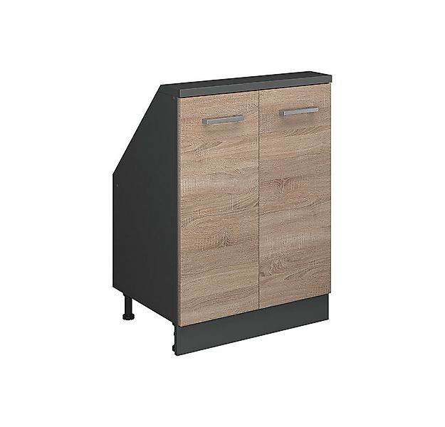 Vicco Unterschrank R-Line, Sonoma/Anthrazit, 60 cm mit 2 Türen günstig online kaufen