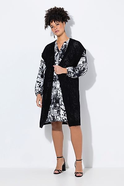 MIAMODA Langjacke Strickweste offene Form Strukturstrick günstig online kaufen
