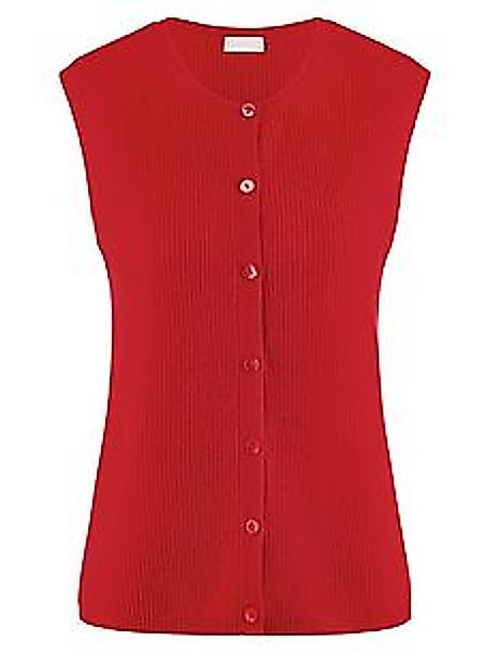 Strickweste Rundhals-­Ausschnitt include rot günstig online kaufen