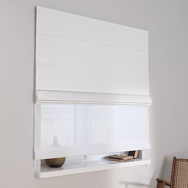 Dekoria Doppelraffrollo Duo, weiß, 120 x 160 cm günstig online kaufen