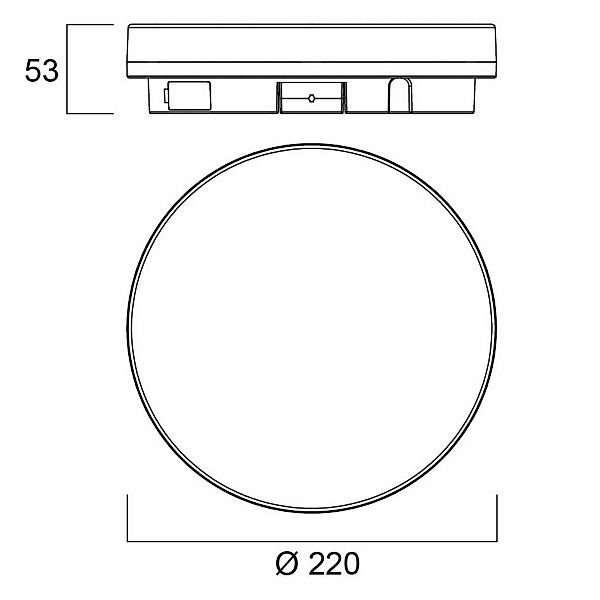 Sylvania Deckenlampe Start Surface Slim, Ø 22 cm, IP54, dim. günstig online kaufen