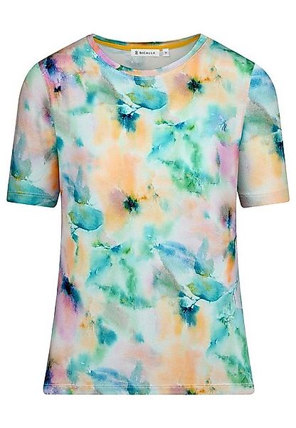 BICALLA T-Shirt Shirt Aqua Flowers - 12/green-bluish (1-tlg) günstig online kaufen