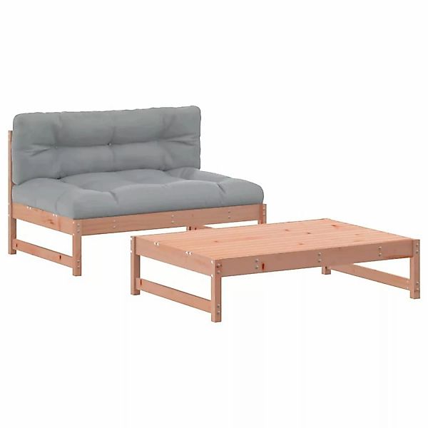 vidaXL 2-tlg Garten-Lounge-Set mit Kissen Massivholz Douglasie günstig online kaufen