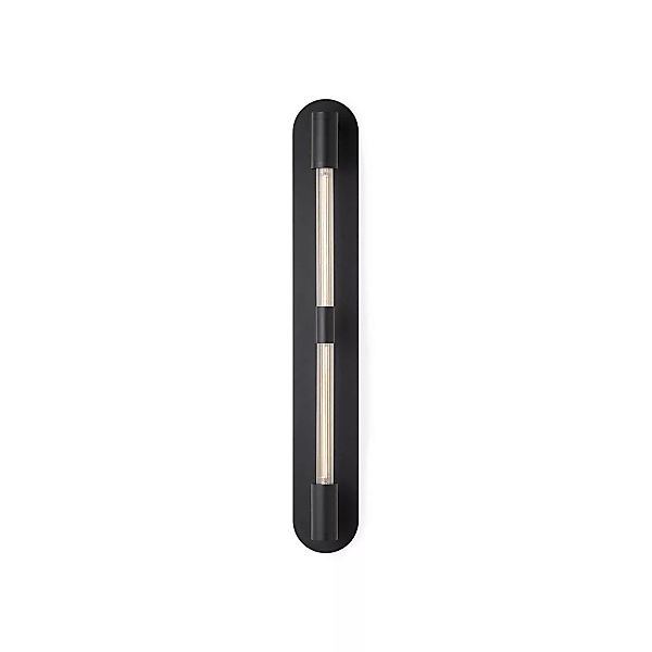 Wandleuchte Liberty Double, schwarz, 2-flammig, Höhe 83 cm günstig online kaufen