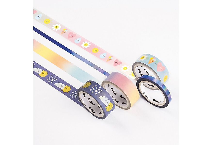 Folia Klebeband Washi Tape Set Hot Foil Sunnyside 4 Stück günstig online kaufen