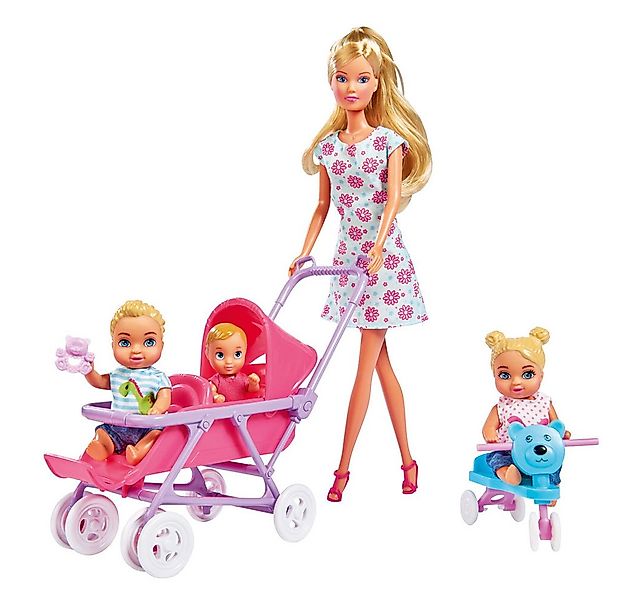 SIMBA Babypuppe Steffi Love Baby World Steffi mit 3 Kindern günstig online kaufen