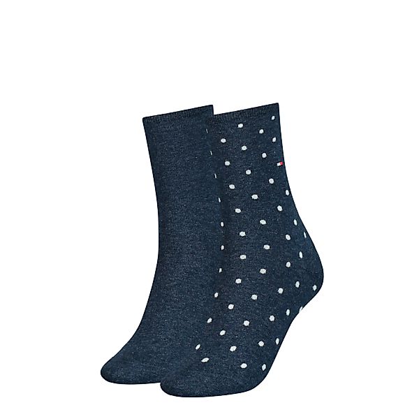 Tommy Hilfiger Socken "TH WOMEN SOCK DOT 2P", (2 Paar), mit feinem Rippenbü günstig online kaufen