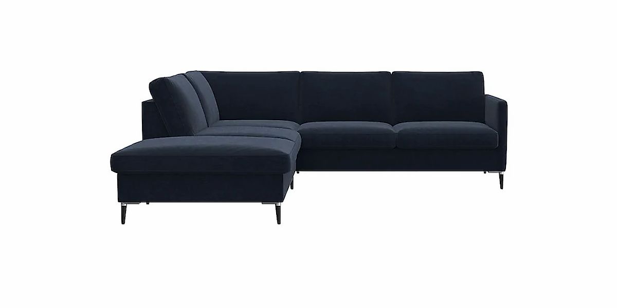 FLEXLUX Ecksofa "Fiore, L-Form", schmale Armlehnen, Füße Alu/schwarz, B/T 2 günstig online kaufen