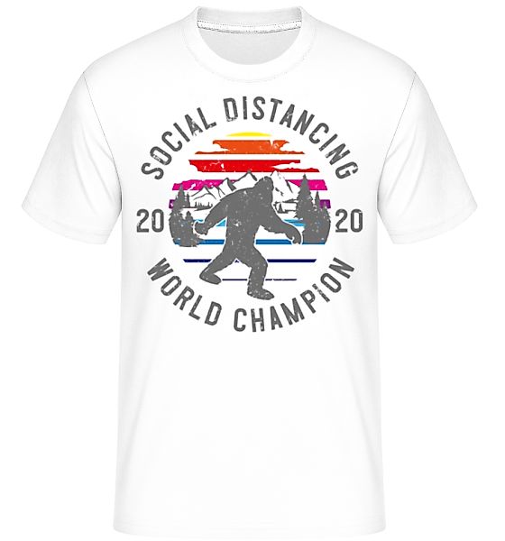 Social Distancing Champion 2020 · Shirtinator Männer T-Shirt günstig online kaufen