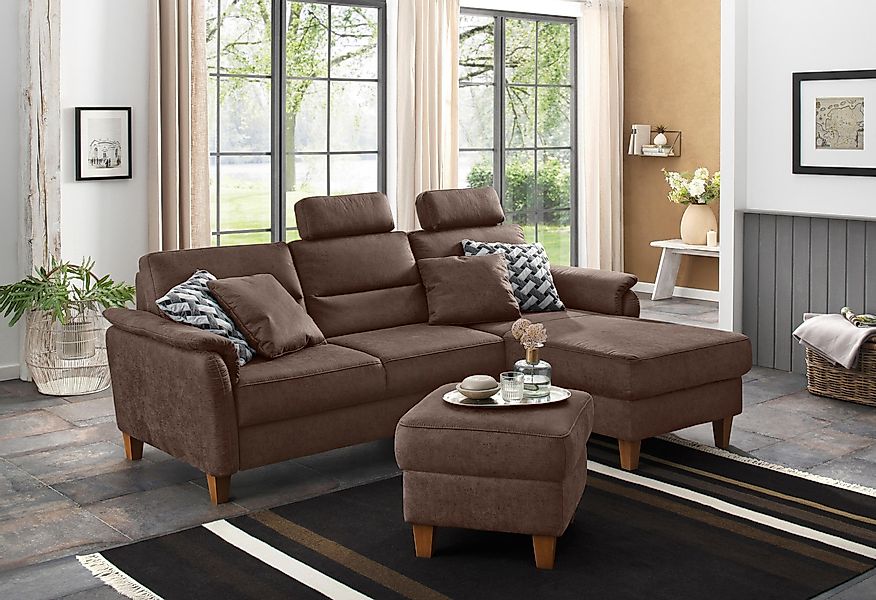 Home affaire Ecksofa Palmera L-Form, Federkern, günstig online kaufen