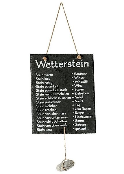 Spetebo Dekoobjekt Wetterstation mit Schiefertafel - 25 x 20 cm (Packung, 1 günstig online kaufen