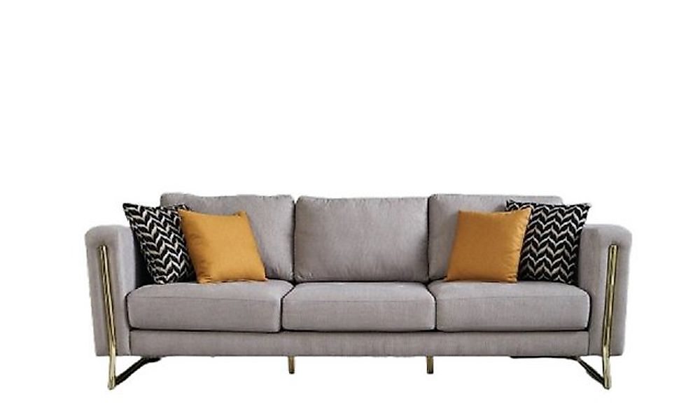Xlmoebel 3-Sitzer Modernes graues Stoffsofa mit drei Sitzplätzen, 1 Teile, günstig online kaufen