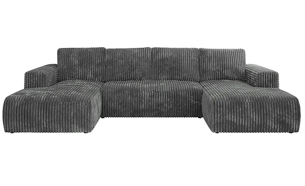 Wohnlandschaft mit Schlaffunktion Trentino ¦ grau ¦ Maße (cm): B: 334 H: 91 günstig online kaufen