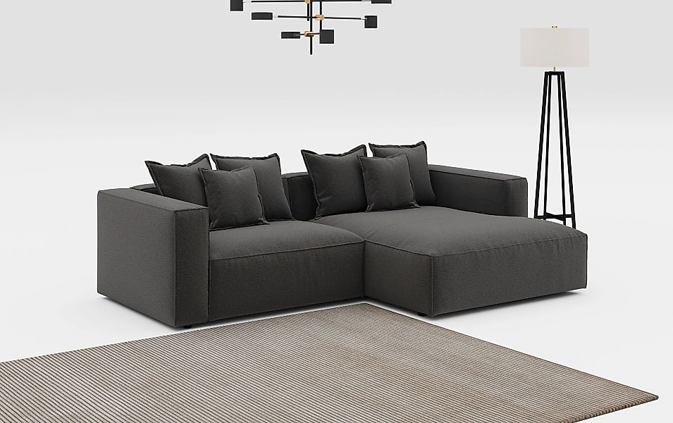 INOSIGN Ecksofa "Cowboy L-Form", mit 6 Kissen, kubisches Sofa günstig online kaufen