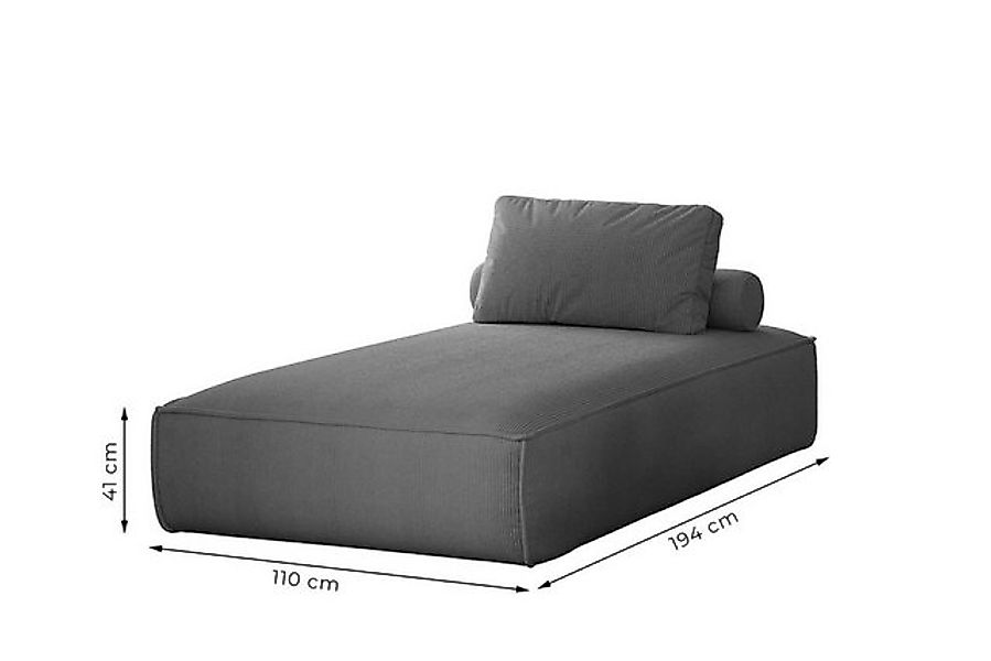 Fun Möbel Polstergarnitur Sofa-Set 2-teilig Chaiselongue und 3-Sitzer CELES günstig online kaufen