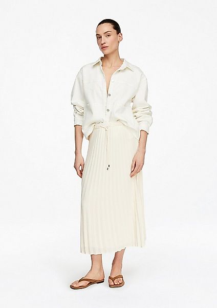 comma Midirock Rock Plissée-Midirock aus Chiffon günstig online kaufen