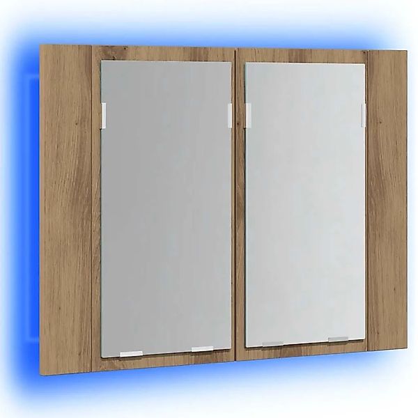 vidaXL LED-Spiegelschrank Artisan-Eiche 60x12x45 cm Holzwerkstoff 856283 günstig online kaufen