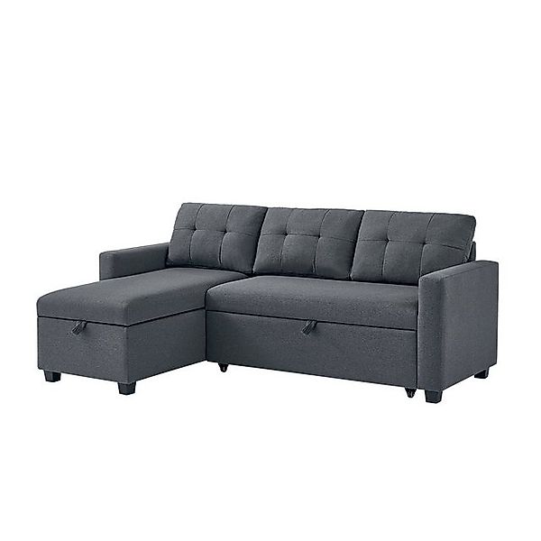 VitaliSpa® Ecksofa Campina, Grau, 226 x 163 cm mit Schlaffunktion günstig online kaufen