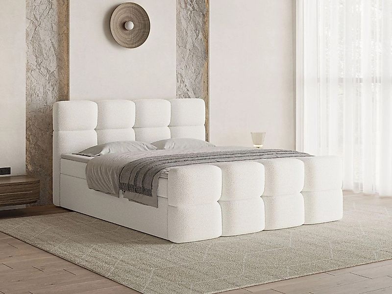 GrainGold Boxspringbett mit Bettkästen RIVON, Modern Bett mit Kopfteil - 14 günstig online kaufen