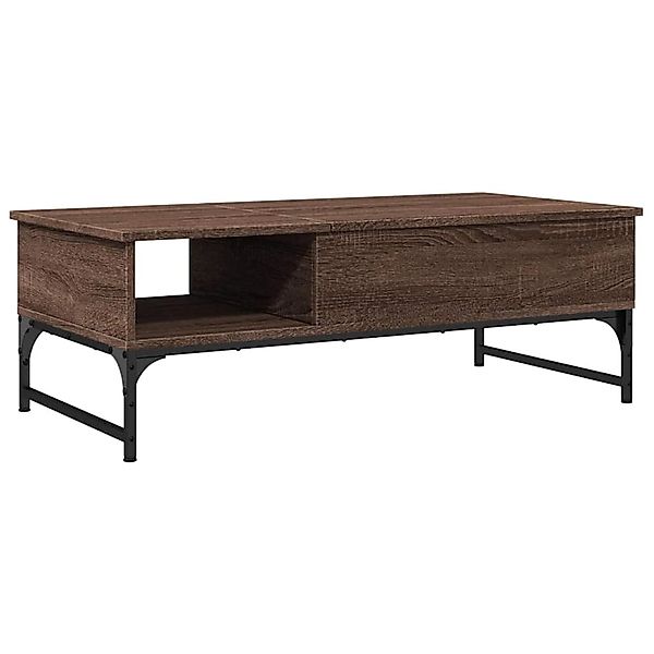 vidaXL Couchtisch Braun Eichen-Optik 100x50x35 cm Holzwerkstoff Metall 8453 günstig online kaufen