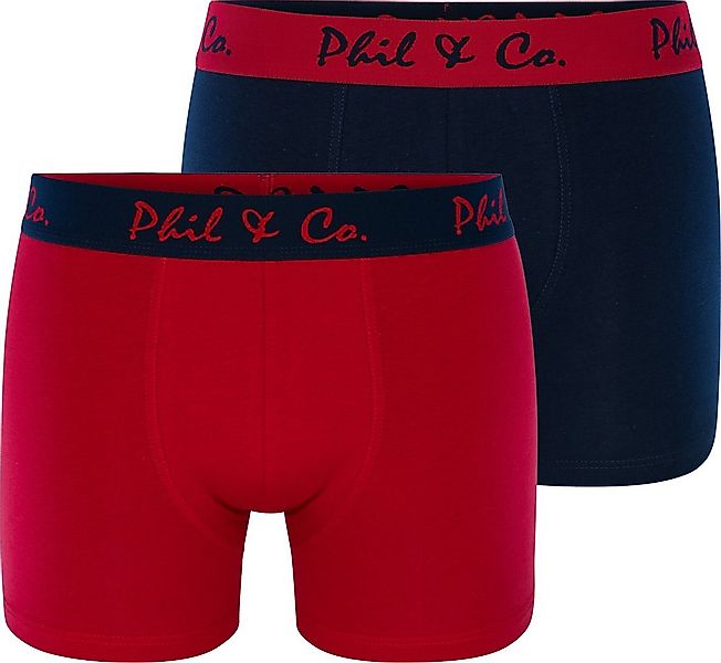 Phil & Co. Retro Pants 2-Pack Retropants 'Jersey' (Navy/Rot) günstig online kaufen