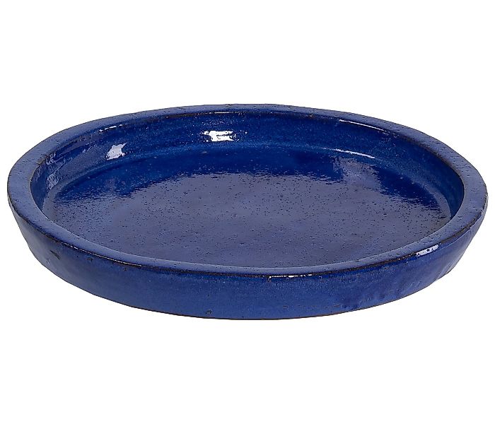 Dehner Blumentopf Untersetzer, Keramik, glasiert, grün günstig online kaufen