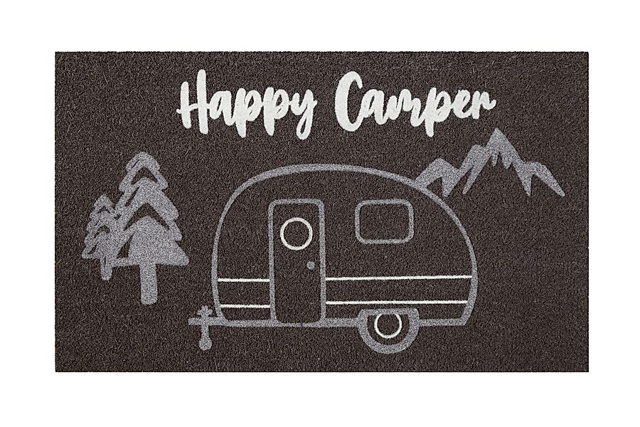 Wecon home Fußmatte Happy Camper, rechteckig, günstig online kaufen