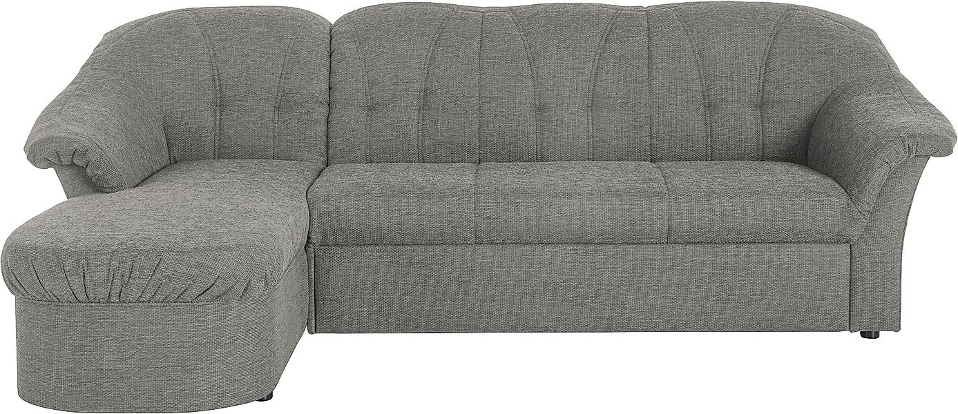 DOMO collection Ecksofa »Pegnitz, elegante Rückensteppung, kompakte Stellma günstig online kaufen