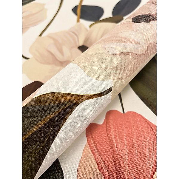 Newroom Vliestapete Asrar Rosa Blumen Floral Strukturiert FSC® günstig online kaufen
