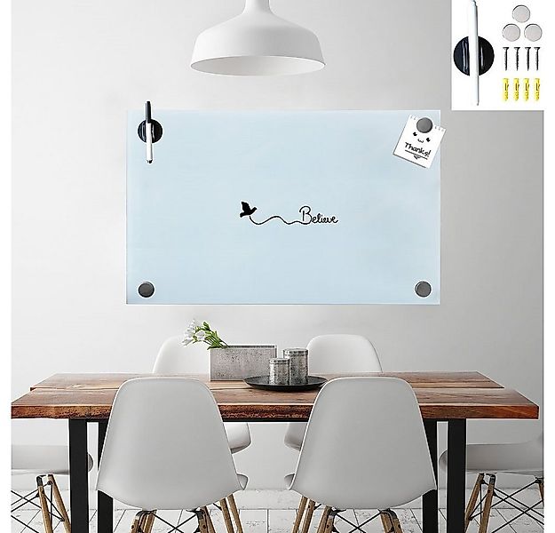 Mucola Magnettafel Glasmagnettafel Weiß Memoboard Wandtafel Magnettafel Whi günstig online kaufen