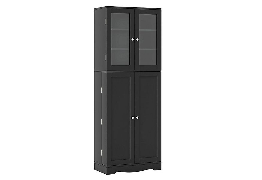 COSTWAY Hochschrank (1-St) mit 7 Ablageböden & 4 Türregalen 60x31,5x161,5cm günstig online kaufen