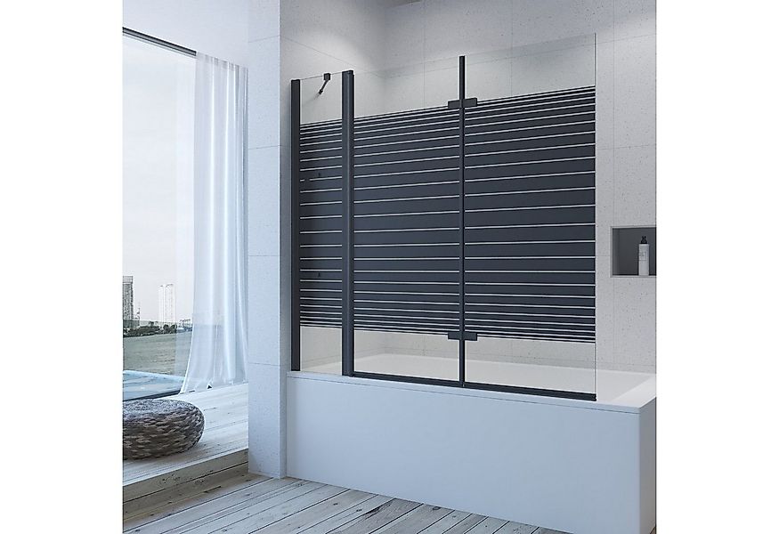 AQUALAVOS Badewannenfaltwand Duschabtrennung Badewannenaufsatz Falttür Glas günstig online kaufen