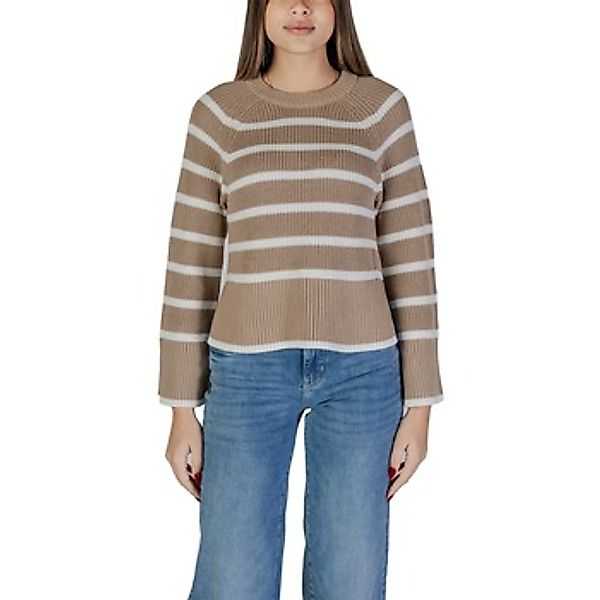 Vila  Pullover VICASIA L/S STRIPED SHORT KNIT TOP/PB 14103369 günstig online kaufen